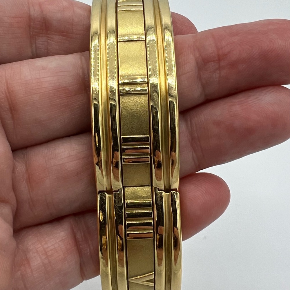 RARE Tiffany & Co. 18K Yellow Gold Thick Atlas Bangle Cuff Bracelet - Picture 4 of 11